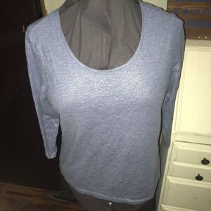 Chico’s Zenergy silver accent knit blouse